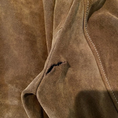 All Saints Brown Jacket Size M Like New With Small Tear