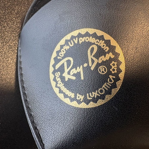 Ray Ban glasses case used, black faux leather
