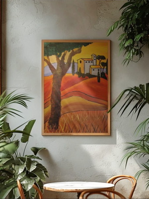 Χειροποίητος πίνακας 60x40cm με ακρυλικό χρώμα