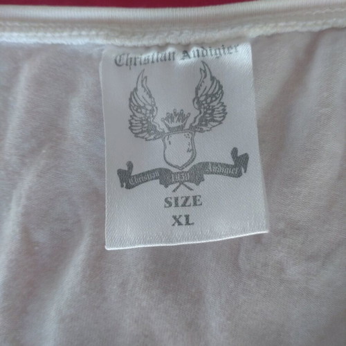 Christian Audigier blouse used, size XL, white