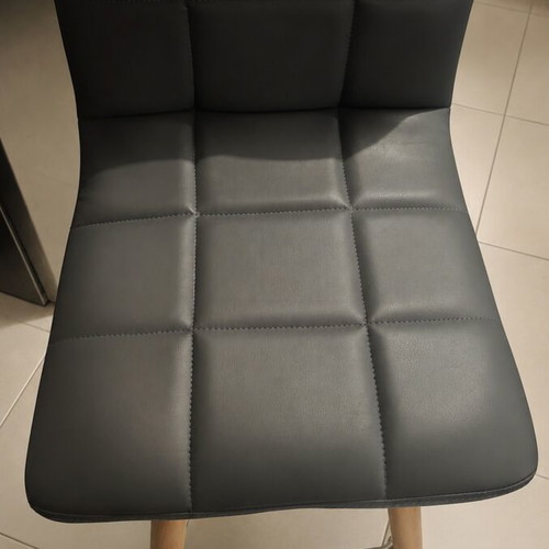 IKEA Stool like new, gray with leatherette and wooden legs