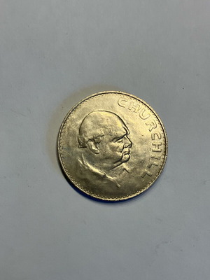 Νόμισμα Winston Churchill 1965 Crown σαν καινούργιο, επίσημο αναμνηστικό Queen Elizabeth II