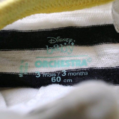 Short-sleeve bodysuits used, pack of 3 for 3-month baby