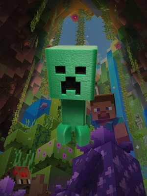 Minecraft Creeper τρισδιάστατη εκτύπωση καινούργια, ύψος 12 εκατοστά