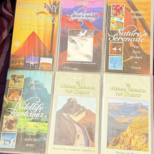 Reader’s Digest Nature and Wonders of the World VHS tapes like new, set of 6
