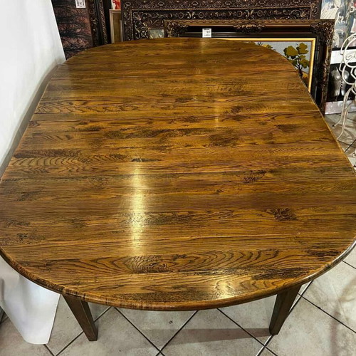 Wooden solid dining table with extension 78x107x134 cm used
