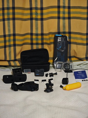 GoPro Hero 11 Black used with 3 Enduro batteries and accessories