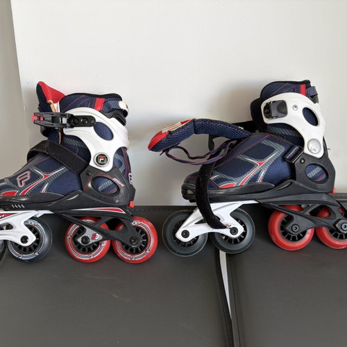 Fila roller skates refurbished with laces, velcro, and ankle buckle
