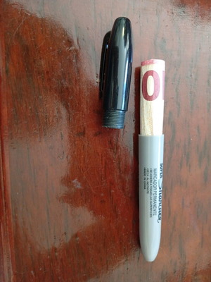 Permanent marker hidden compartment used