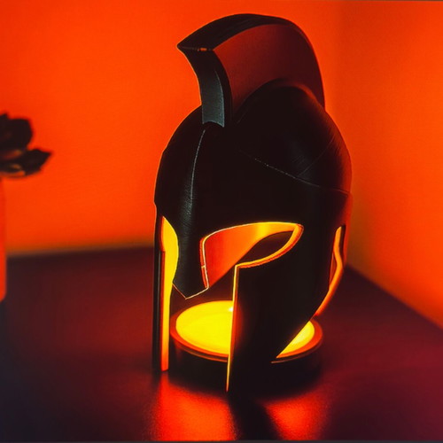3D Spartan Helmet LED usb lamp like new