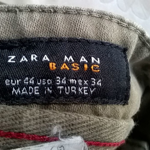 Zara men's pants olive used, size 44