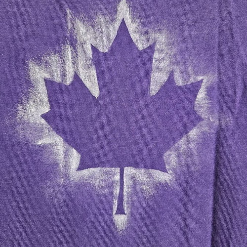 TopMan men's T-shirt with print, purple and white, size M