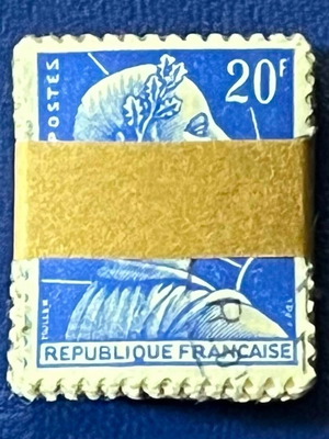 French stamps bundle like new, approx. 50 identical pieces