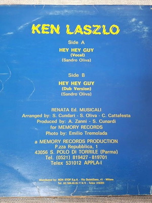 Ken Laszlo Hey Hey Guy 12' βινύλιο μεταχειρισμένο, ηλεκτρονική
