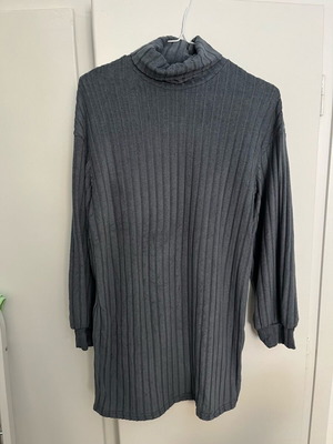 Shein mini dress blouse in grey and blue, size Medium, like new
