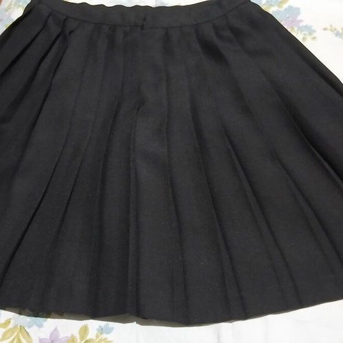 Black pleated skirt A-line size M like new