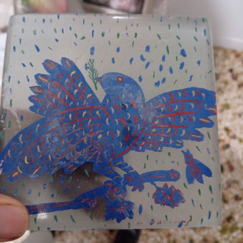 Coasters with artist's design and signature like new