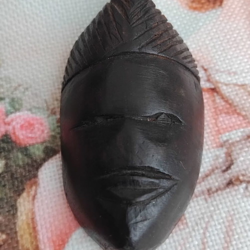 Vintage African Ebony Pendant Mask circa 1980-1990, like new