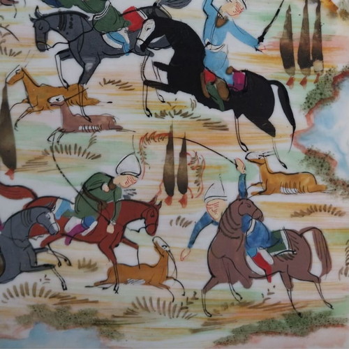 Persian traditional miniature painting used with Khatam frame