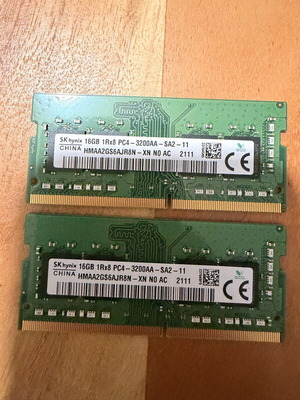 SK hynix 32GB DDR4 лаптоп RAM 3200MHz като нов (2×16GB)