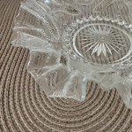 Fondant dish used, 1950s glass with embossed design