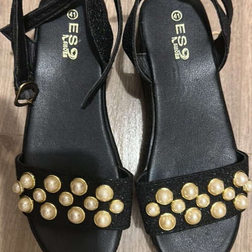 Flatform sandals size 41 black like new