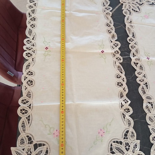 Vintage Linen Tablecloth Set 15 pcs handmade, brand new