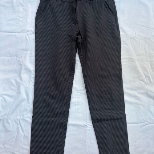 Blue striped office style fabric pants used, size M