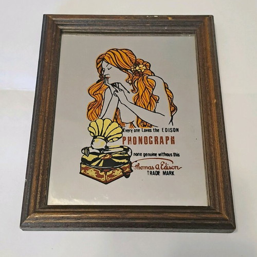 Σετ καθρεπτών Art Nouveau vintage μεταχειρισμένο, 3 τεμάχια με ξύλινες κορνίζες