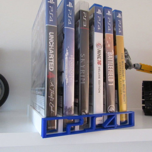 Minimalist PS4 game stand made to order for 6 games