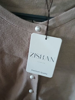 Cardigan with Pearl Buttons, New, Beige, Cashmere Blend, One Size