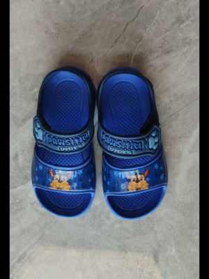 Paw Patrol plastic sandals like new, size 27, blue