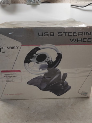 Τιμονιέρα Gembird USB για PC καινούργια με δόνηση και λεβιέ ταχυτήτων