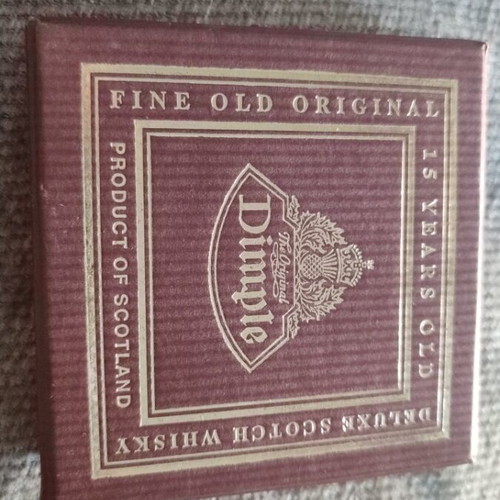 Dimple 15 Years Old vintage coaster set, 4 pieces, New Old Stock