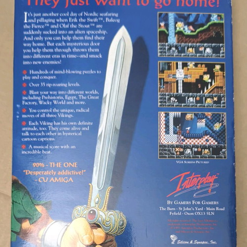 The Lost Vikings Interplay Amiga like new, complete in box