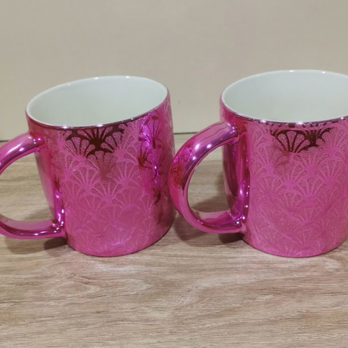 Pink mugs set of 2, new