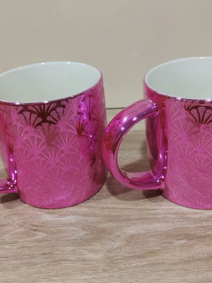 Pink mugs set of 2, new