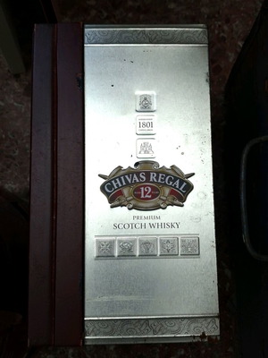 Chivas Regal box used, wooden collectible