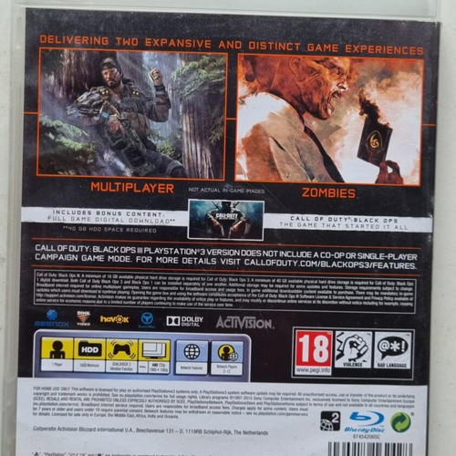 Call of Duty Black Ops 3 PlayStation 3 game like new