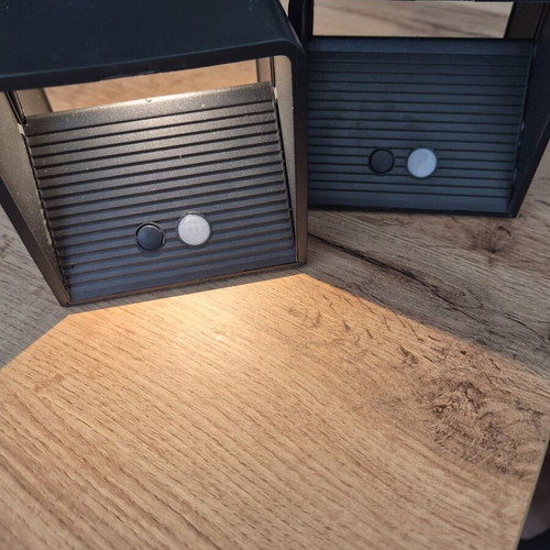LED wall lamps with motion sensor, set of 2, new