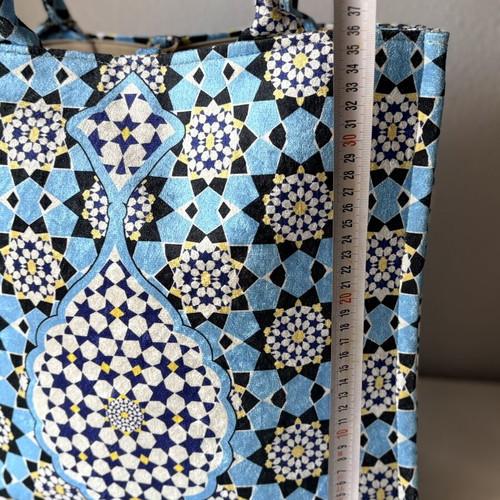 Boho Chic Velvet Shoulder Bag new, blue and turquoise