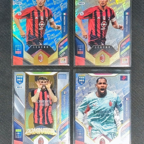 AC Milan card lot with Paolo Maldini Legend x2, Santiago Giménez Dominator, Mike Maignan