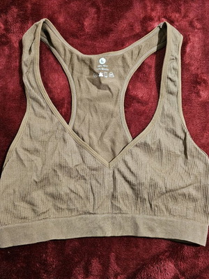 Brown sports bra new, size L