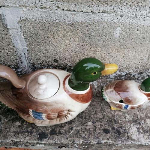 Duck teapot used, set of 2 Japanese