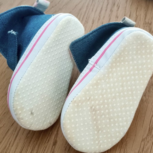 Denim baby cuddle shoes