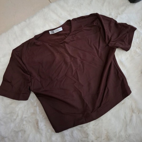 Zara crop blouse like new, polyamide, size S