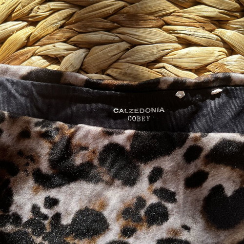 Calzedonia animal print bikini bottom used, black and brown, size M