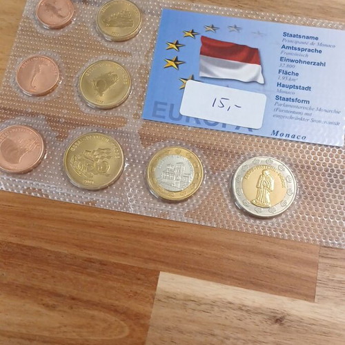 Σετ δοκιμαστικά ευρώ Monaco 2009 σαν καινούργιο, κλειστά σε πλαστική θήκη