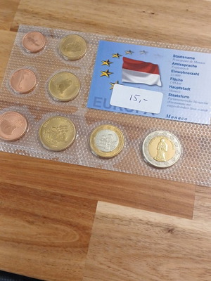 Σετ δοκιμαστικά ευρώ Monaco 2009 σαν καινούργιο, κλειστά σε πλαστική θήκη