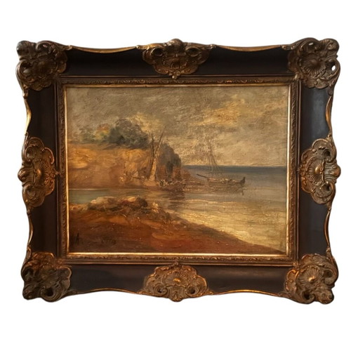 Apostolos Lefkadios Oil Painting on Canvas like new, 50x60cm, Seascape